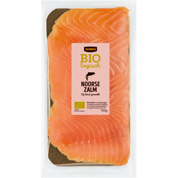 Jumbo Biologisch Noorse Zalm Hout Gerookt 100 g