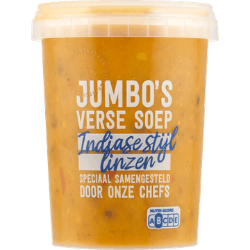 Jumbo's Verse Soep Indiase Stijl Linzen 500 g