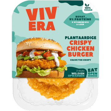 Vivera Plantaardige Crispy Chicken Burger 2 Stuks 200 g