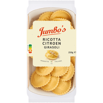 Jumbo's Verse Pasta Girasoli Ricotta Citroen 250 g