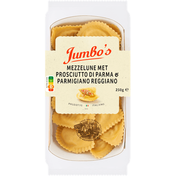 Jumbo's Verse Pasta Mezzelune met Prosciutto di Parma & Parmigiano Reggiano 250 g